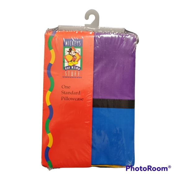 Vintage 90s Disney Mickey & Crew -2 Twin Sheet & 2 Pillow Cases RARE New Sealed - Picture 9 of 16